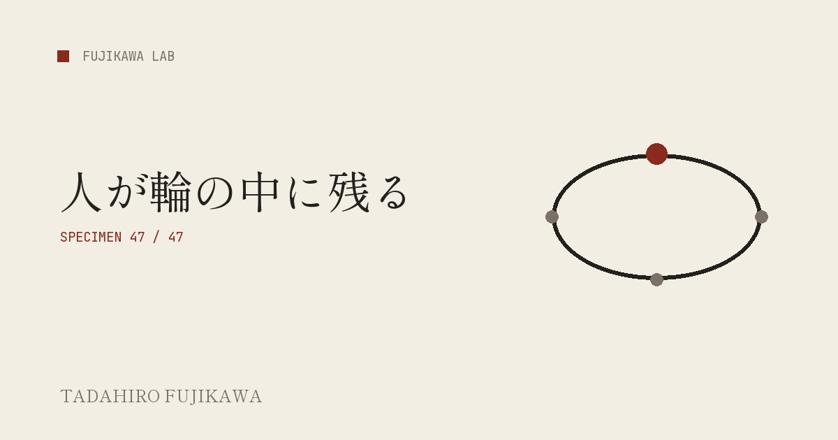 輪の上に残る赤い点でAIがAIを作る循環の中に人間が残ることを表した表紙画像